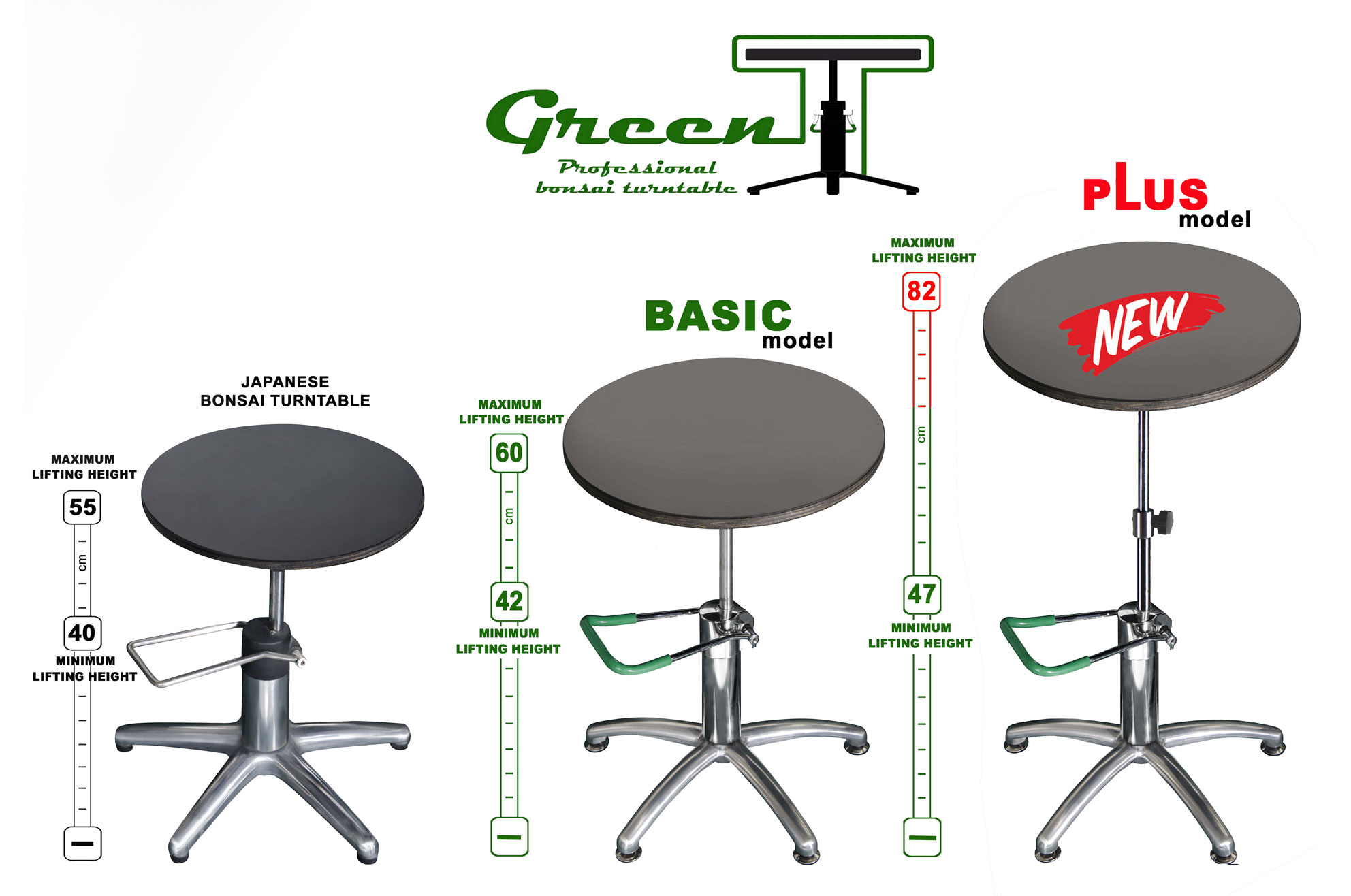 Green T Professional Bonsai Turntable